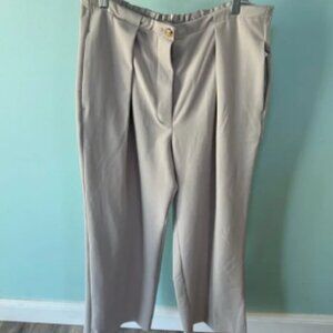Free People Light Gray Pants with Metallic Accent